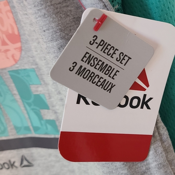 (1617) Reebok Toddler Boys 3 Piece Set, Size: 4T  Color: Pool Green (NWT) - Picture 9 of 12